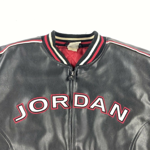 Michael Jordan 23 Jumpman Basketball Biker Jacket - Picture 8 of 10